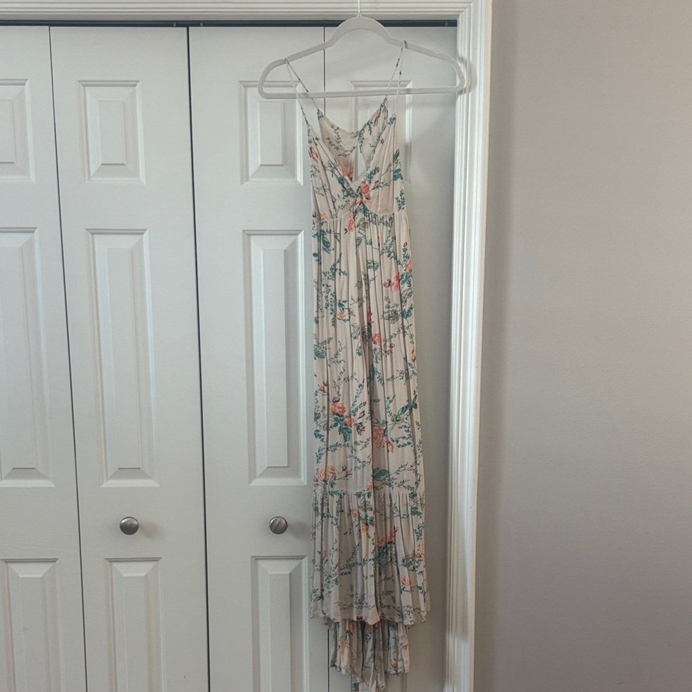 Billabong Floral Maxi Dress - Cream and Pink